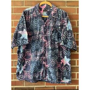 Vintage Preferred Stock Floral Button Up Shirt Mens L Cotton 90s- Vintage Sizing